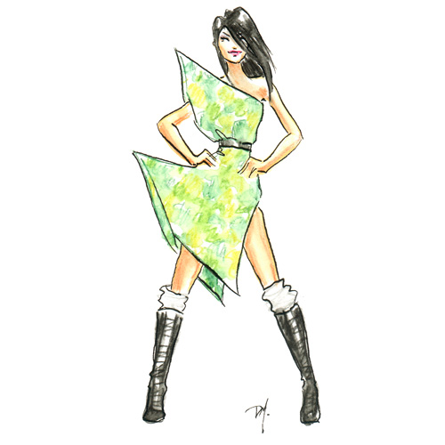 500x500 fashion illustrated camo challenge final fashion - Easy Fashion Drawing