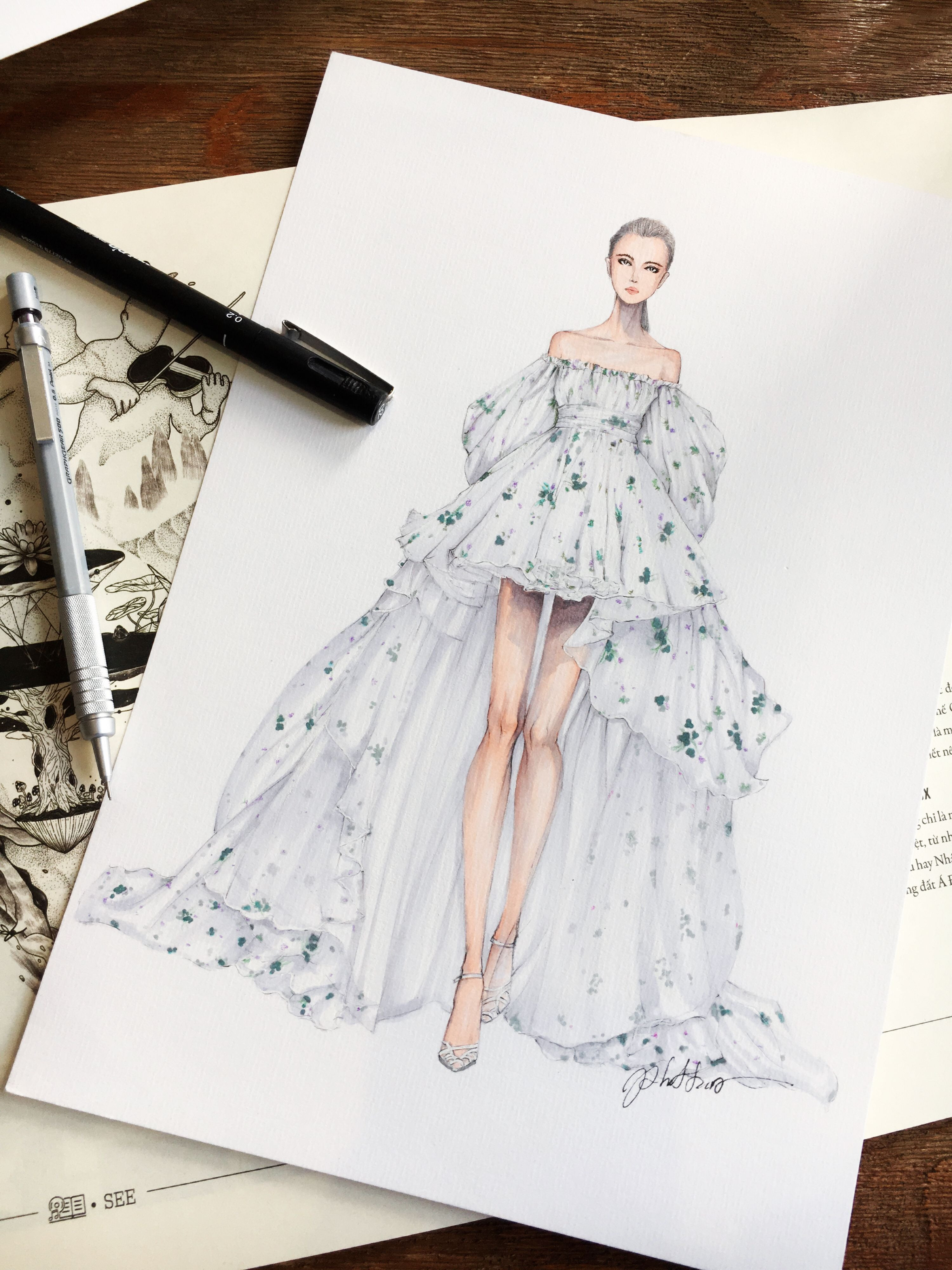 drawing model fashion