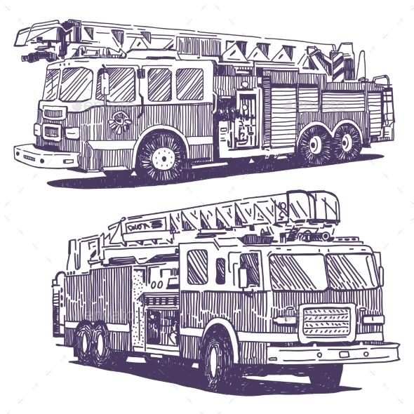 590x590 Firetruck Drawings Vaikai In Drawings, Fire Truck Drawing - Easy Fire Truck Drawing