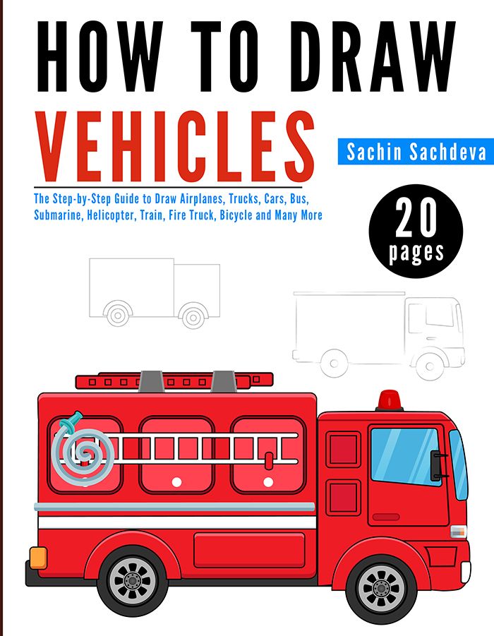 700x901 How To Draw Vehicles Is A Step - Easy Fire Truck Drawing