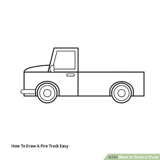 560x560 How To Draw A Fire Truck Easy Easy Ways To Draw A Truck - Easy Fire Truck Drawing