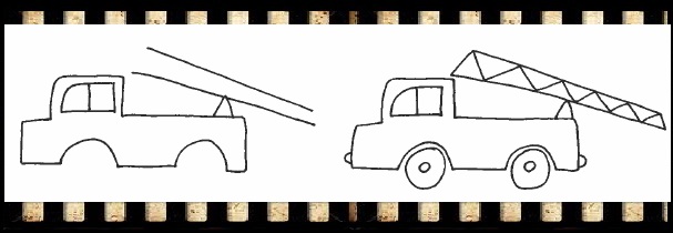 607x210 Abc To Drawing Fire Engine - Easy Fire Truck Drawing