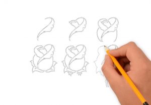 300x210 Easy Flower Drawing Tutorials How To Draw A Rose Flower - Easy Flower Drawing Tutorial