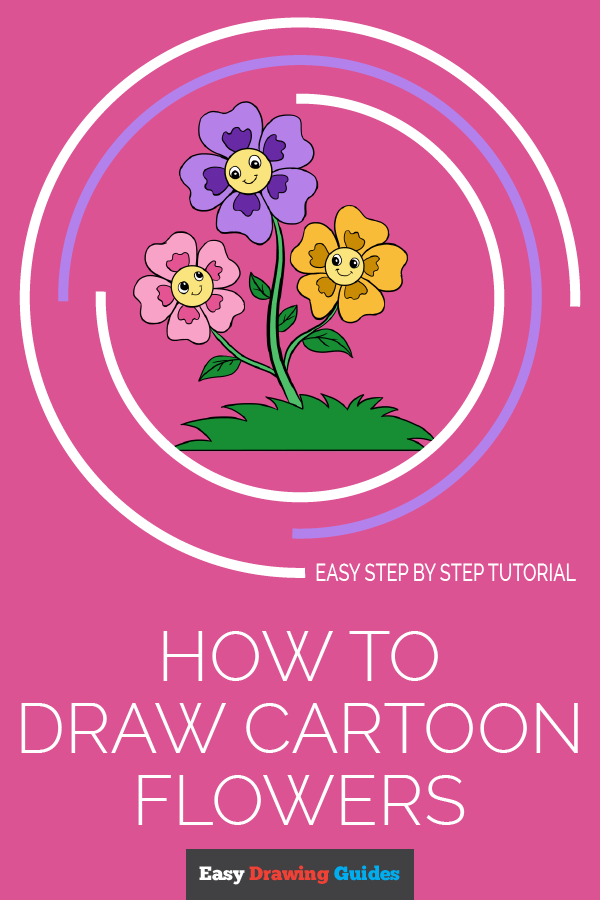 600x900 How To Draw Cartoon Flowers Easy Step - Easy Flowers Drawing