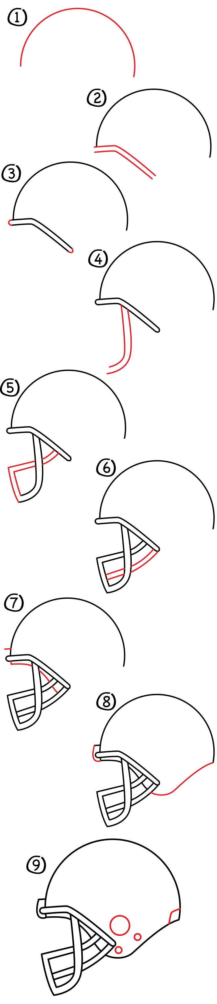 750x3458 How To Draw A Football Helmet - Easy Football Helmet Drawing