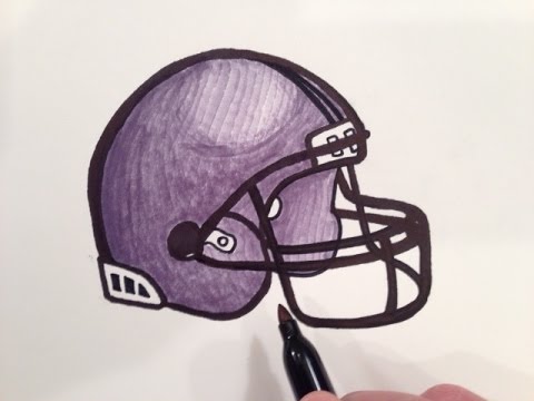 480x360 How To Draw A Football Helmet - Easy Football Helmet Drawing