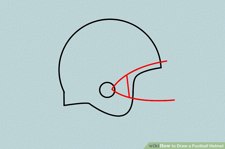 728x485 Football Helmet Drawing Easy - Easy Football Helmet Drawing