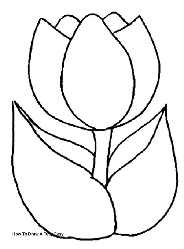 600x811 How To Draw A Tulip Easy Kids Drawing Book - Easy For Kids Drawing