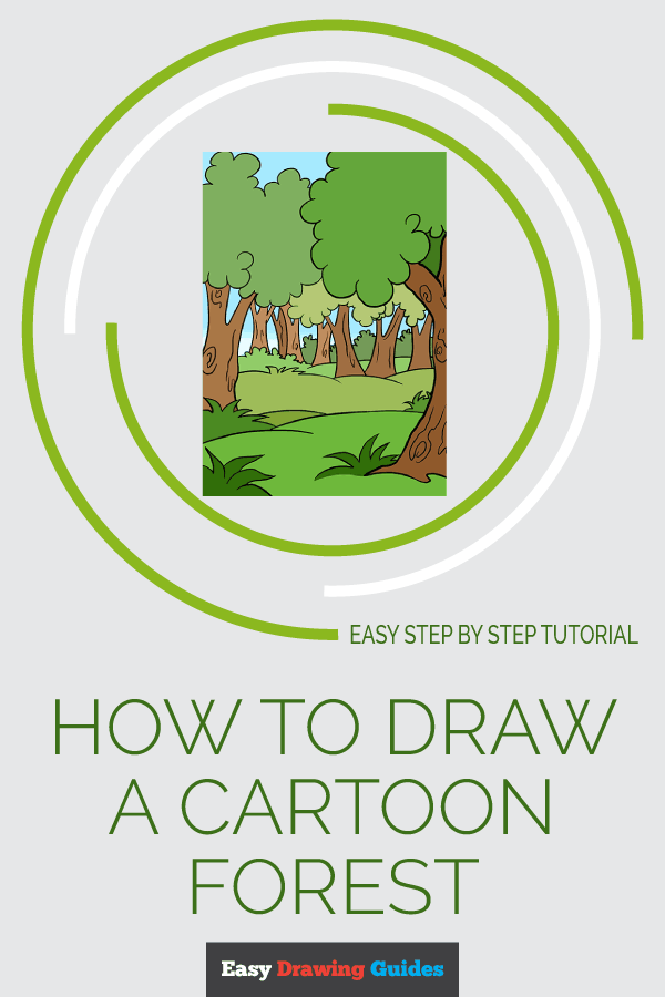 600x900 How To Draw A Cartoon Forest In A Few Easy Steps Easy Drawing Guides - Easy Forest Drawing