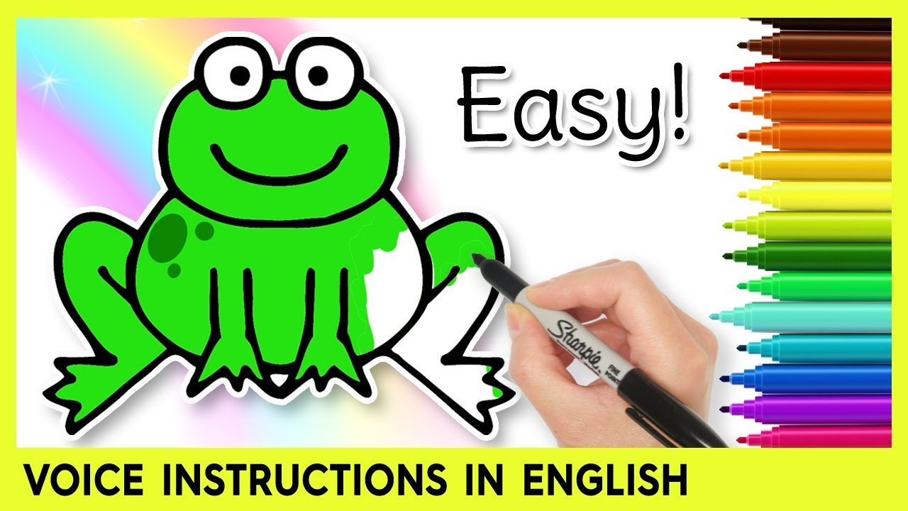 1280x720 How To Draw A Frog! Easy Drawing For Kids - Easy Frog Drawing For Kids