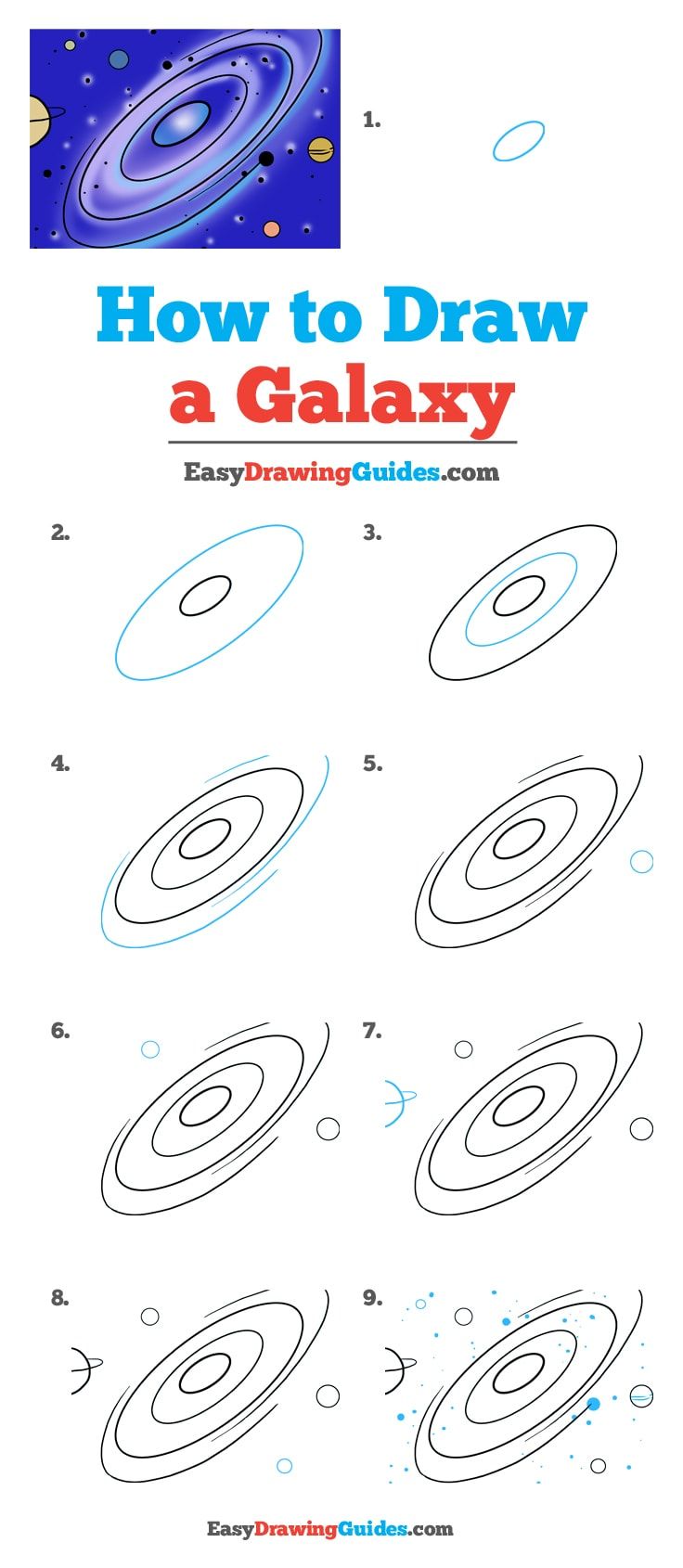 736x1690 How To Draw A Galaxy - Easy Galaxy Drawing