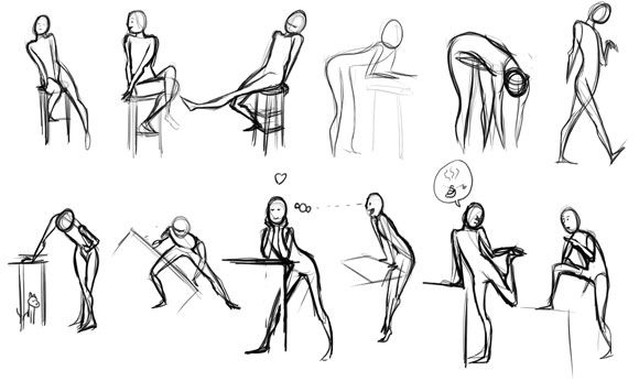 580x346 easy gesture drawing poses - Easy Gesture Drawing