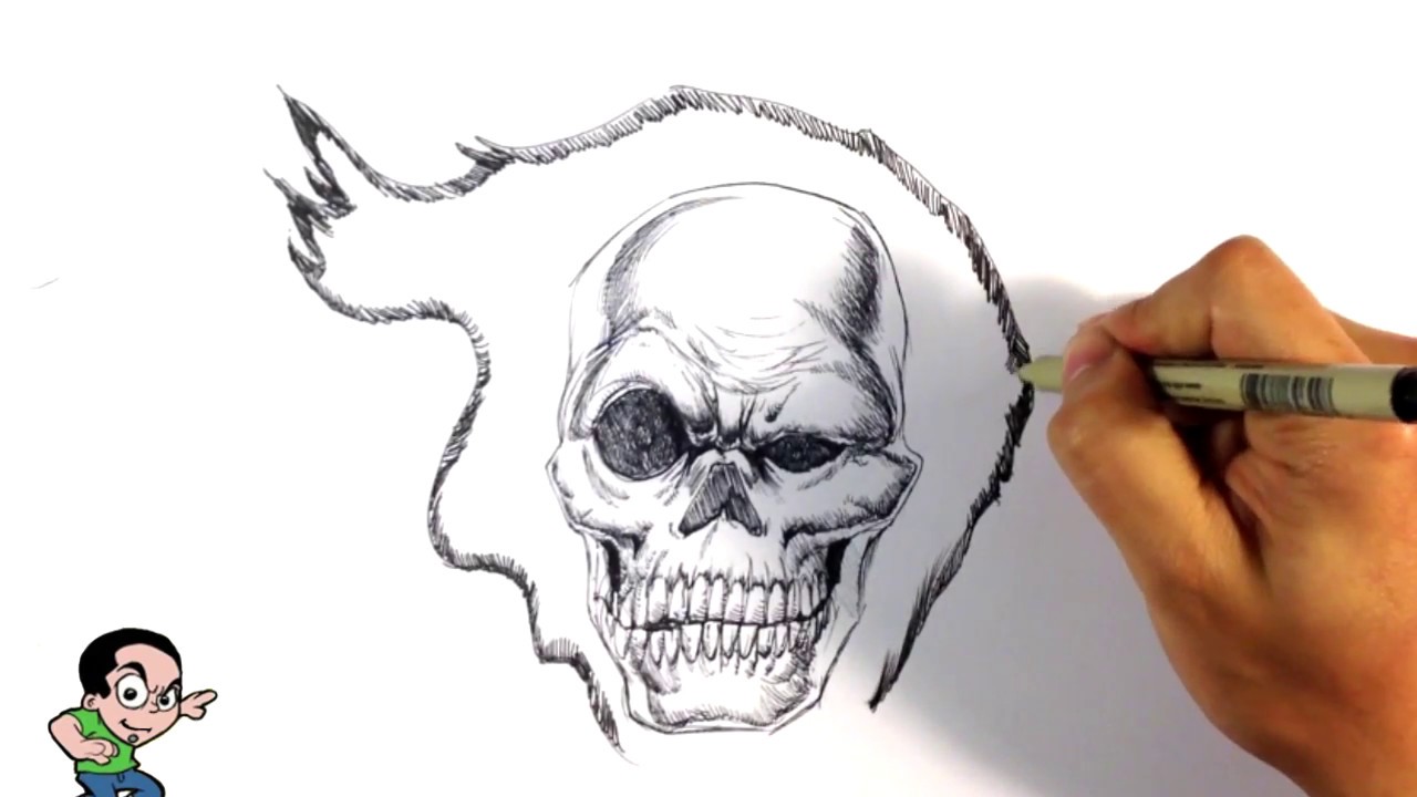1280x720 Awesome Ghost Rider - Easy Ghost Drawing