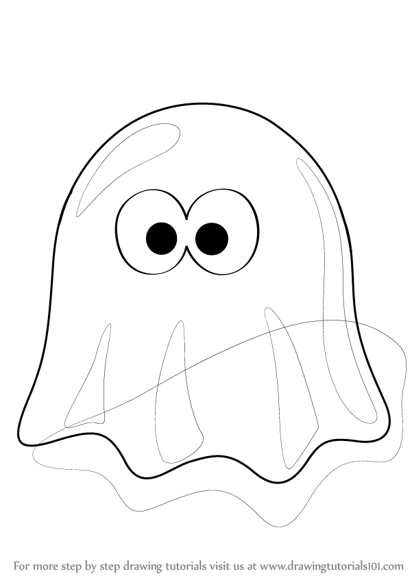 601x844 Learn How To Draw A Ghost Cartoon - Easy Ghost Drawing