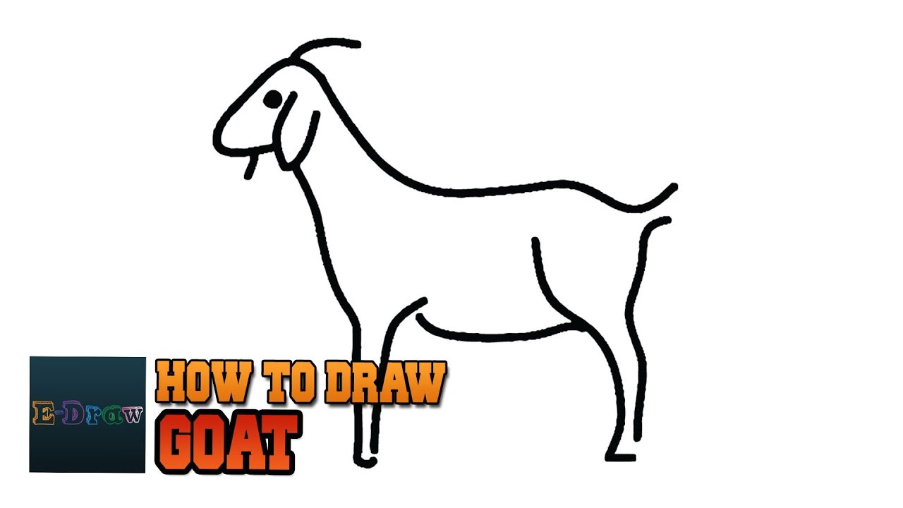 1280x720 how to draw a goat goat easy draw tutorial for kids a simple - Easy Goat Drawing