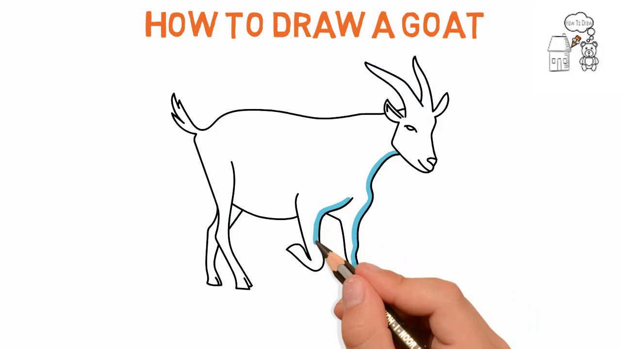 1280x720 goat how to draw a goat easy sketch drawing video demo latest - Easy Goat Drawing