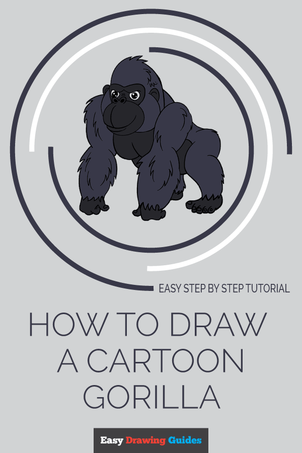 600x900 How To Draw A Cartoon Gorilla In A Few Easy Steps Easy Drawing - Easy Gorilla Drawing