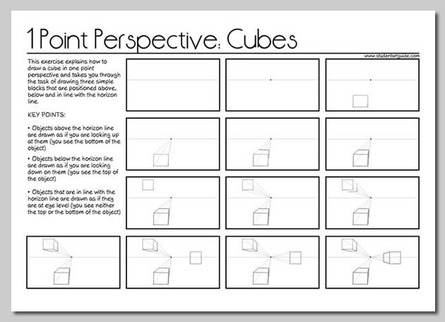 630x456 One Point Perspective Drawing The Ultimate Guide - Easy Grid Drawing Worksheets