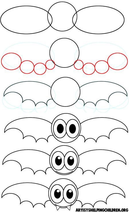 450x742 Easy Halloween Drawings Step - Easy Halloween Drawings