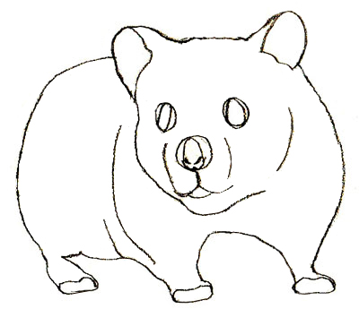 400x345 how to draw a hamster - Easy Hamster Drawing