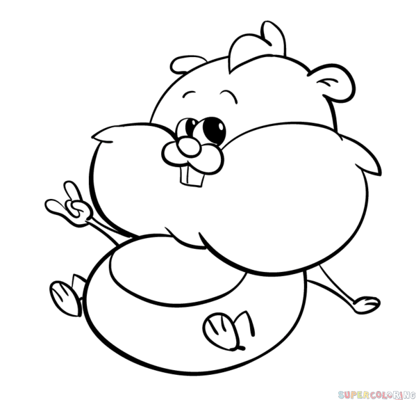 599x575 hamster drawing free download - Easy Hamster Drawing