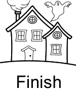 150x180 Halloween - Easy Haunted House Drawing