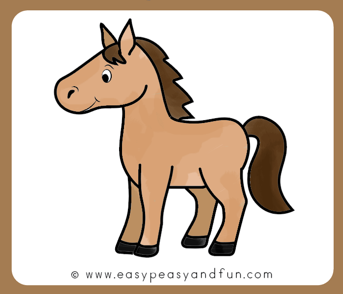 700x600 How To Draw A Horse Step - Easy Horse Drawing Step By Step