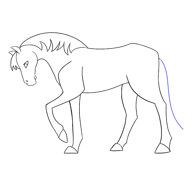 678x600 How To Draw A Simple Horse Easy Drawing Guides - Easy Horse Drawing Step By Step