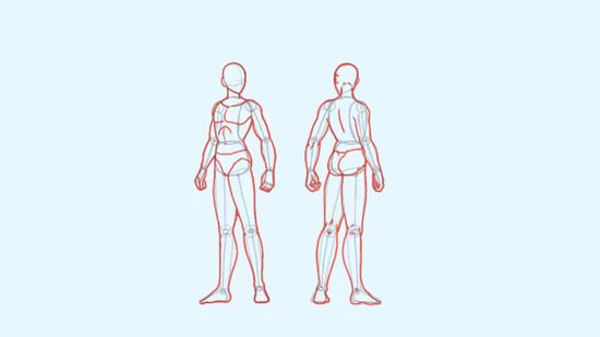 550x309 Easy Ways To Draw A Body - Easy Human Body Drawing