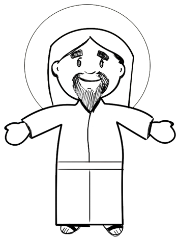 350x469 How To Draw Cartoon Jesus Christ For Easter Step - Easy Jesus Drawing