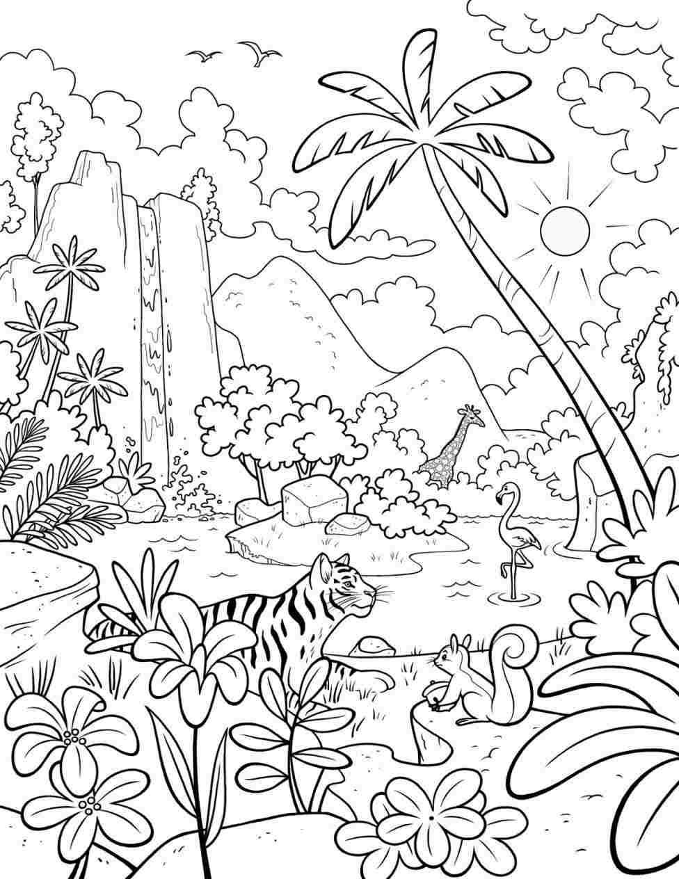 Easy Jungle Drawing at PaintingValley.com | Explore collection of Easy