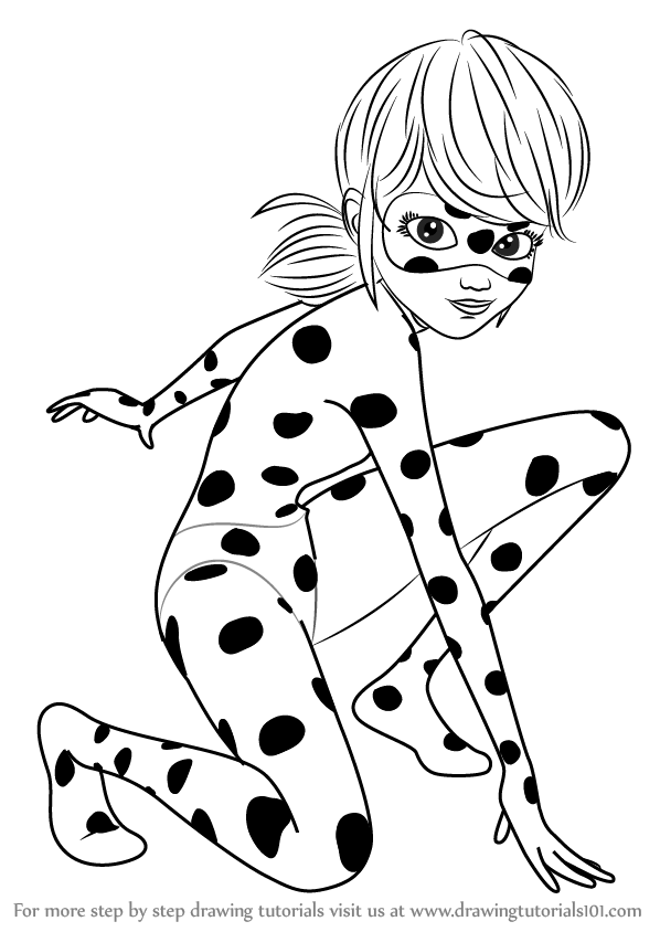 598x844 Learn How To Draw Ladybug From Miraculous Ladybug - Easy Ladybug Drawing