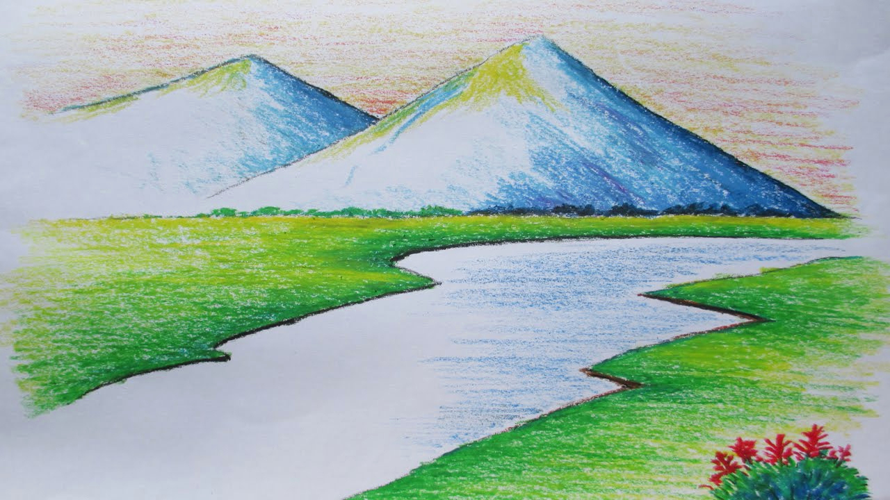 Easy Landscape Drawing For Beginners at Explore