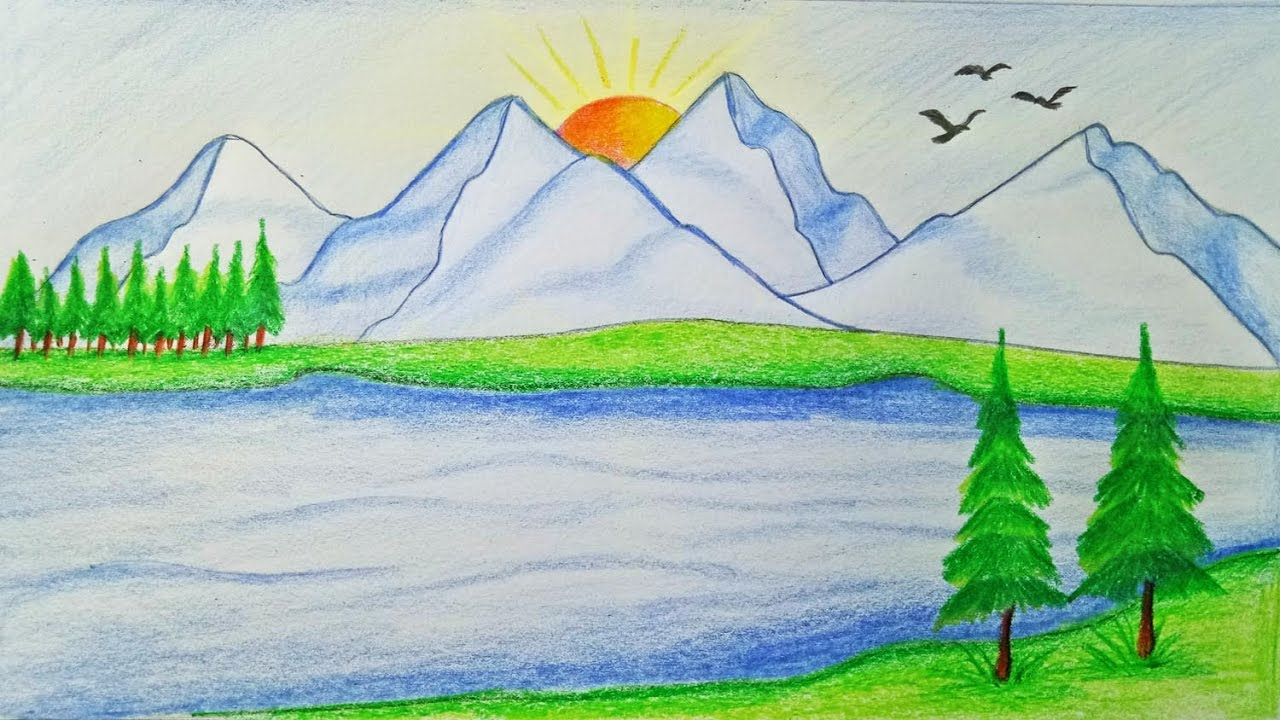 Easy Landscape Drawing For Beginners at Explore