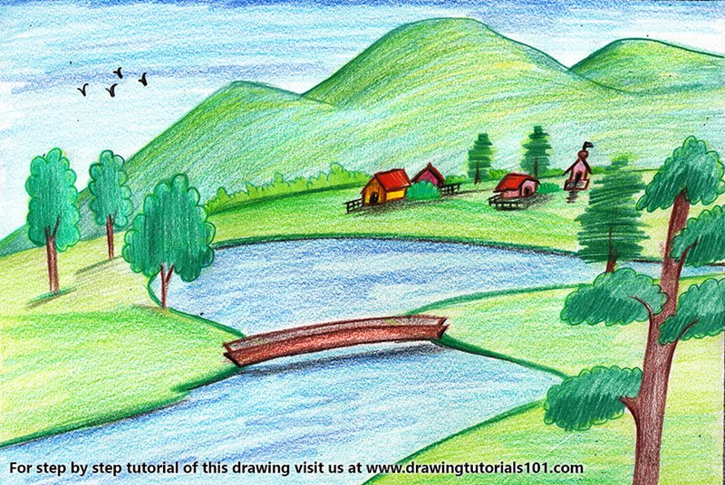 landscape drawing ideas