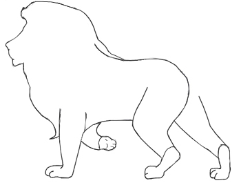 350x265 How To Draw A Lion For Kids - Easy Lion Drawing For Kids