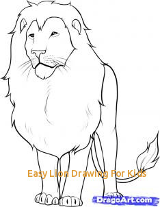 234x302 Easy Lion Drawing For Kids How To Draw A Lion - Easy Lion Drawing For Kids
