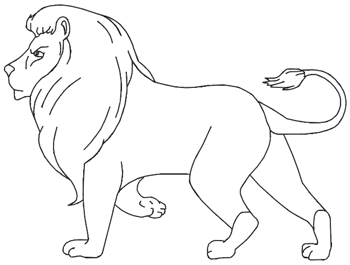 350x265 How To Draw A Lion For Kids - Easy Lion Drawing Steps