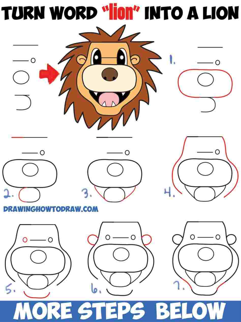 948x1266 Easy Cartoon Lion Drawings - Easy Lion Drawing Steps