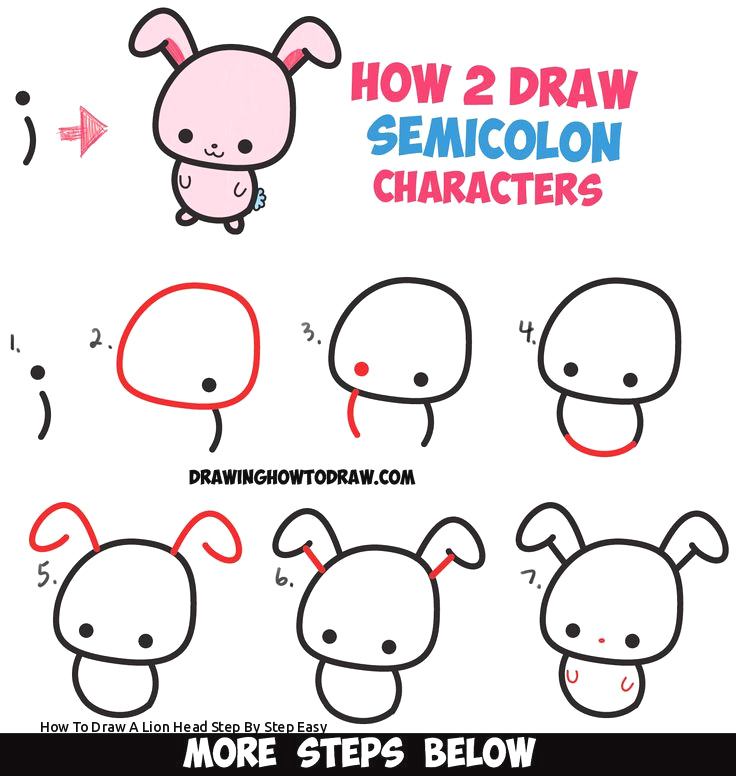 736x776 easy draw lion head how to draw a lion head step - Easy Lion Drawing Steps