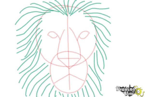 600x400 How To Draw A Lion Face - Easy Lion Face Drawing