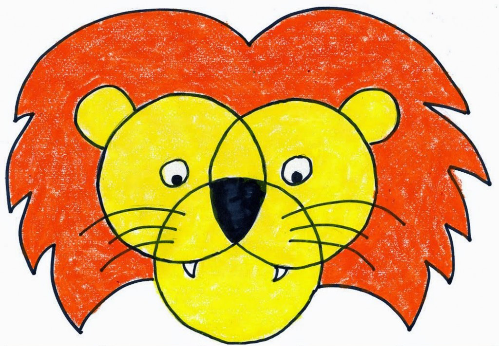 1024x711 Lion Face Art Projects For Kids - Easy Lion Face Drawing