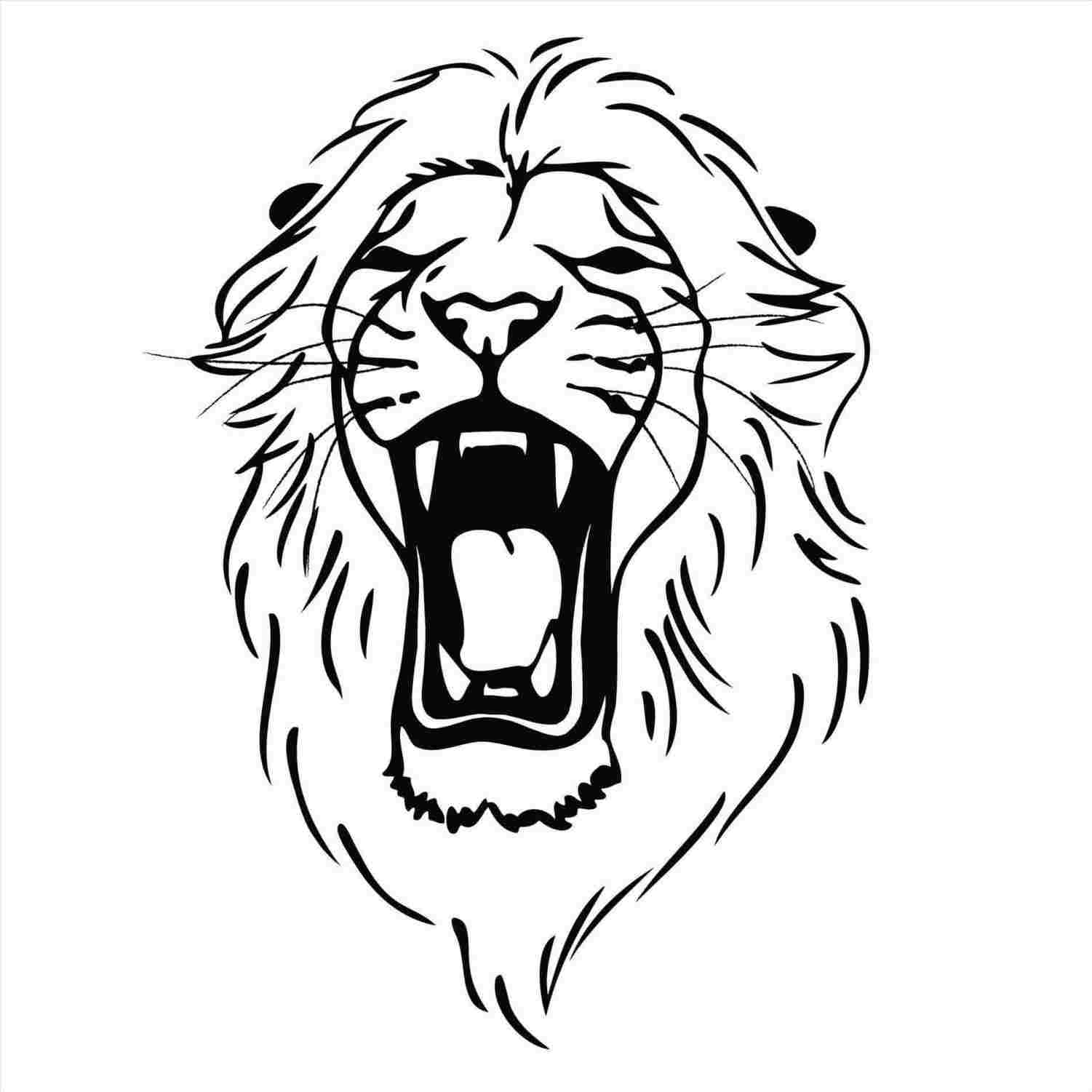 Lion Line Drawing Easy