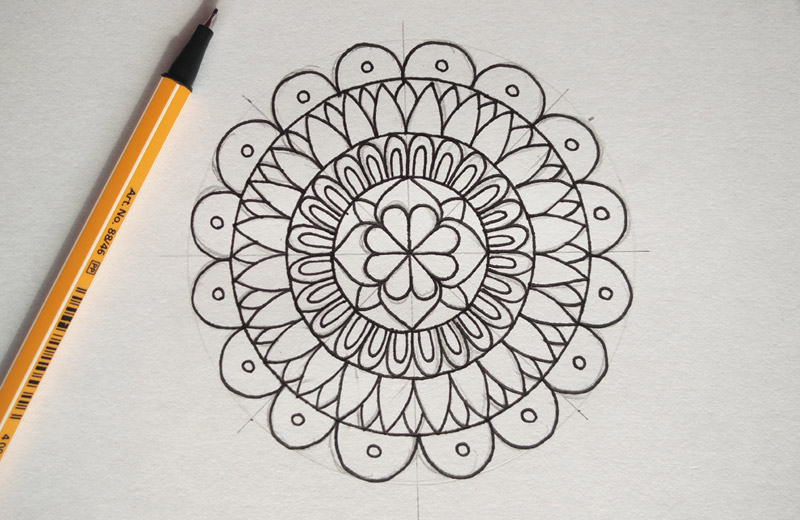 Easy Mandala Drawing At PaintingValley.com | Explore Collection Of Easy ...