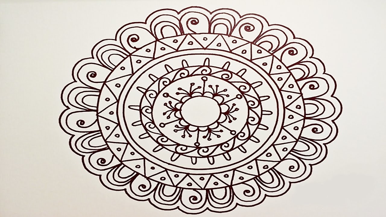 1280x720 Drawing A Easy Fun Mandala For Beginners - Easy Mandala Drawing