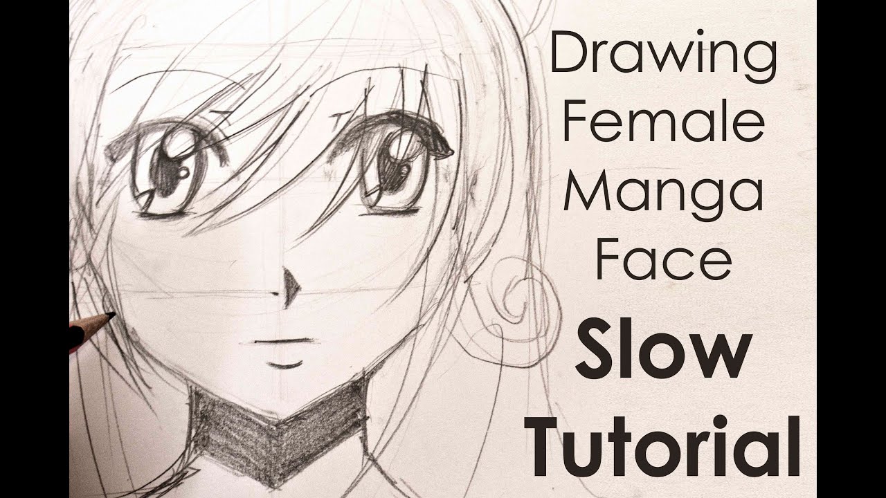1280x720 Drawing Easy Manga Girl Face Slow Tutorial - Easy Manga Drawing
