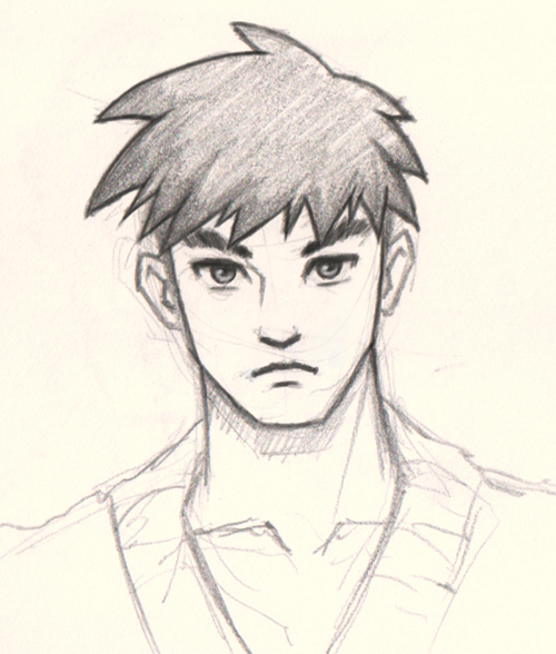 500x588 How To Draw Manga Man Face Different Ways - Easy Manga Drawing