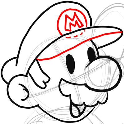 400x401 how to draw classic mario bros or paper mario with easy step - Easy Mario Drawing