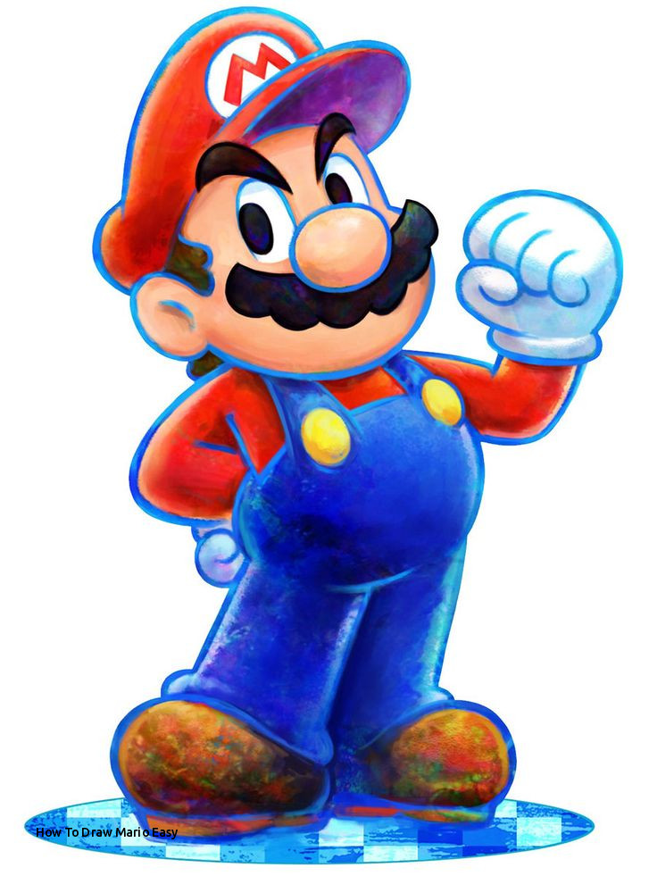 736x981 how to draw mario easy the best mario luigi dream team images - Easy Mario Drawing