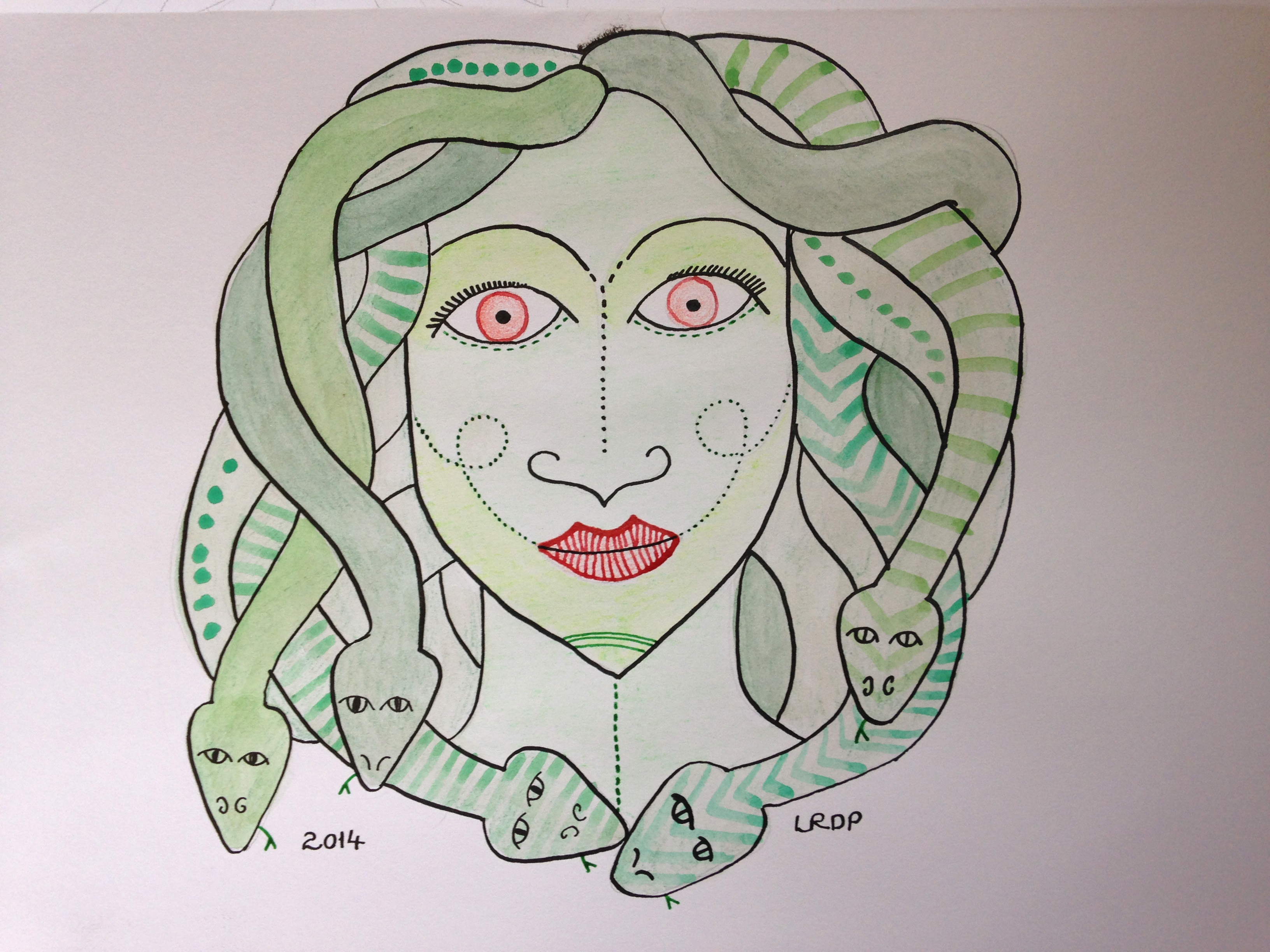 Drawings In Days - Easy Medusa Drawing. 